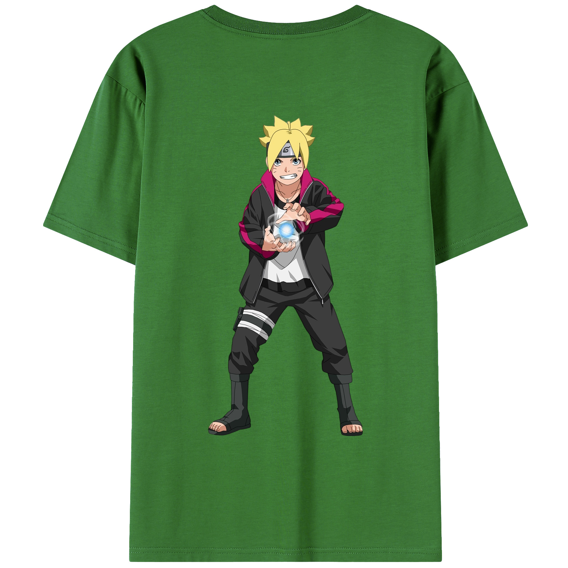 （画像用） NARUTO -ナルト- うずまき ボルト Uzumaki Boruto レディース半袖Tシャツ(バックプリント)